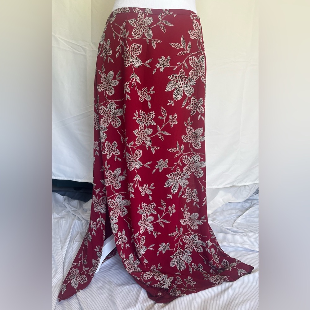 90’s Vintage Printed Midi Skirt